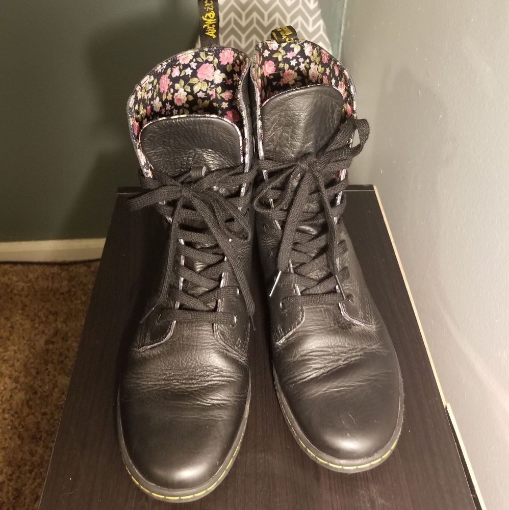 Dr. Martens Floral/Black Boots